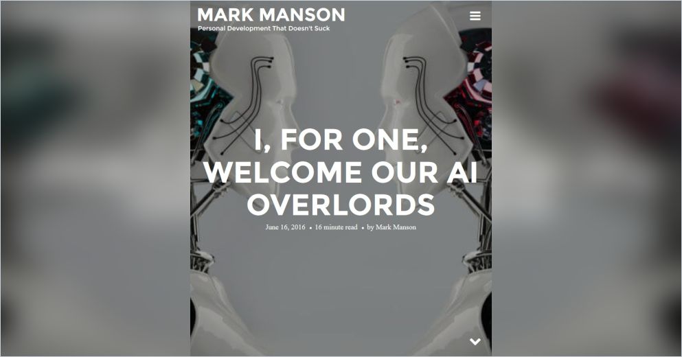 I For One Welcome Our Ai Overlords Summary Mark Manson