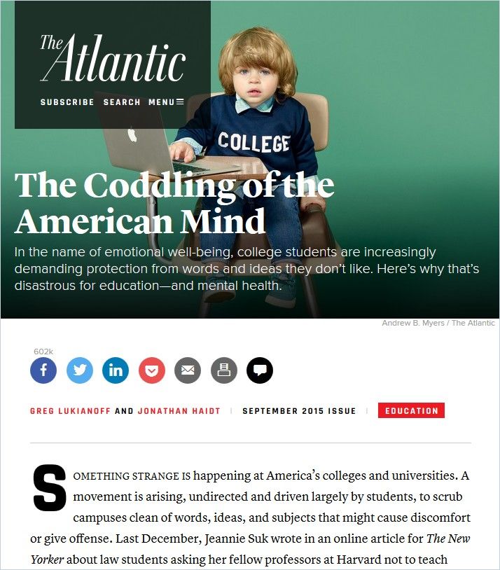 coddling of the american mind the atlantic
