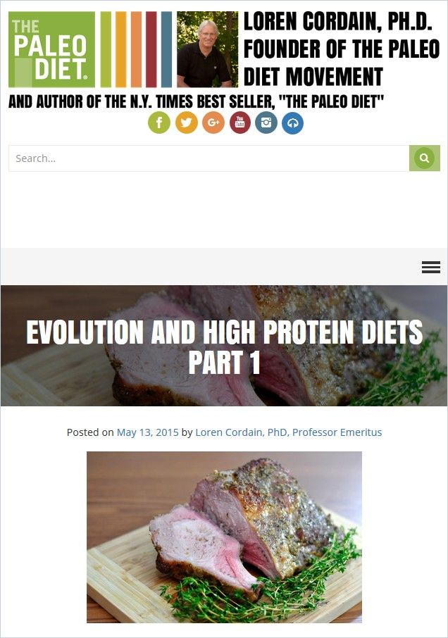 Image of: Evolution and High-Protein Diets