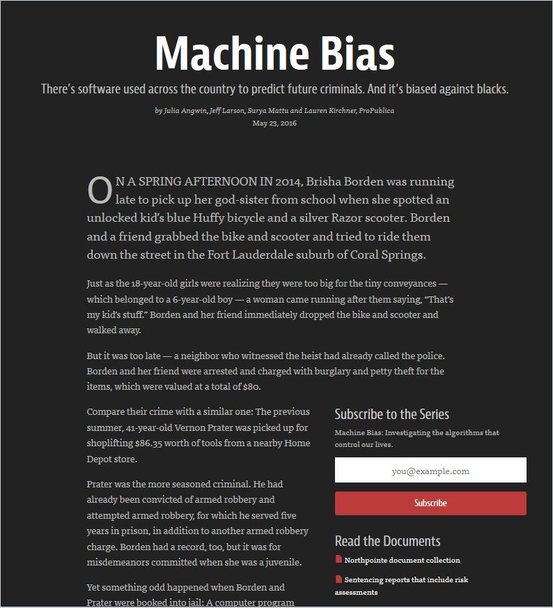 Image of: Machine Bias