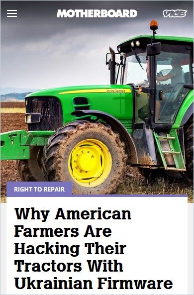Image of: Why American Farmers Are Hacking Their Tractors with Ukrainian Firmware