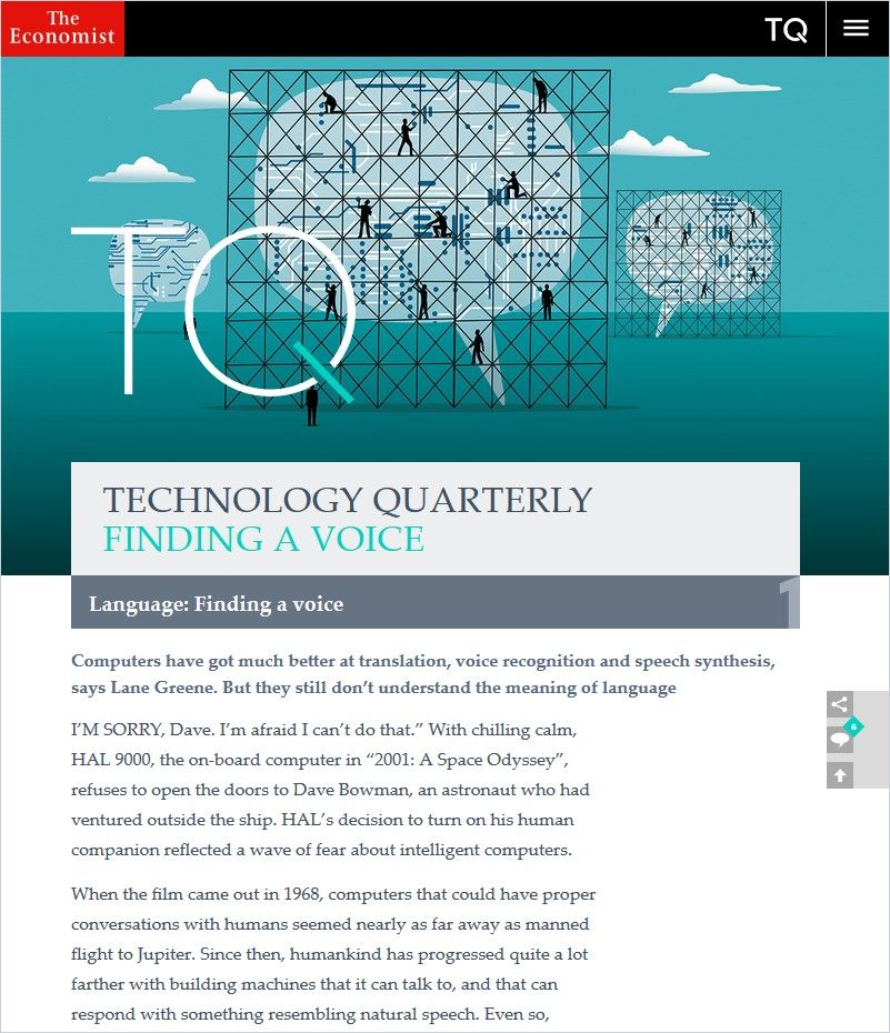 Image of: Technology Quarterly: Finding a Voice