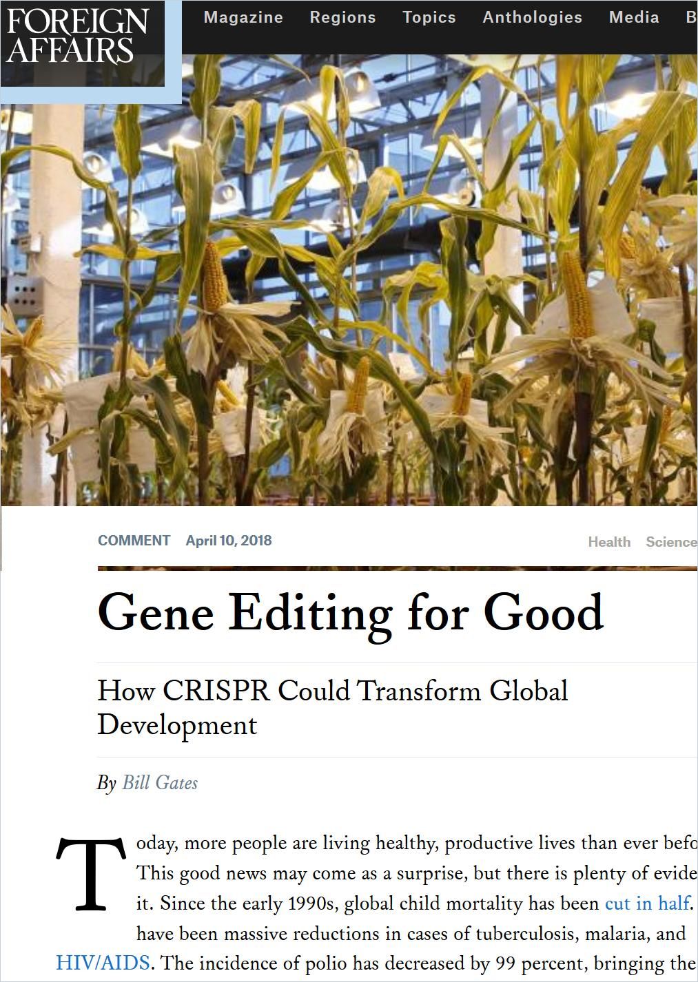 Image of: Gene Editing for Good