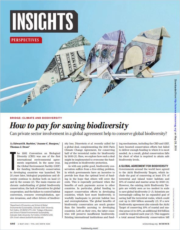 Image of: How to Pay for Saving Biodiversity
