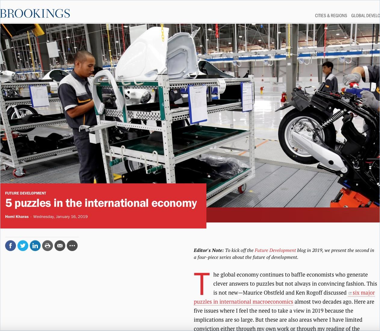 Image of: 5 Puzzles in the International Economy