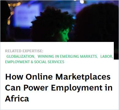 Image of: How Online Marketplaces Can Power Employment in Africa