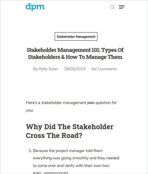 Image of: Stakeholder Management 101