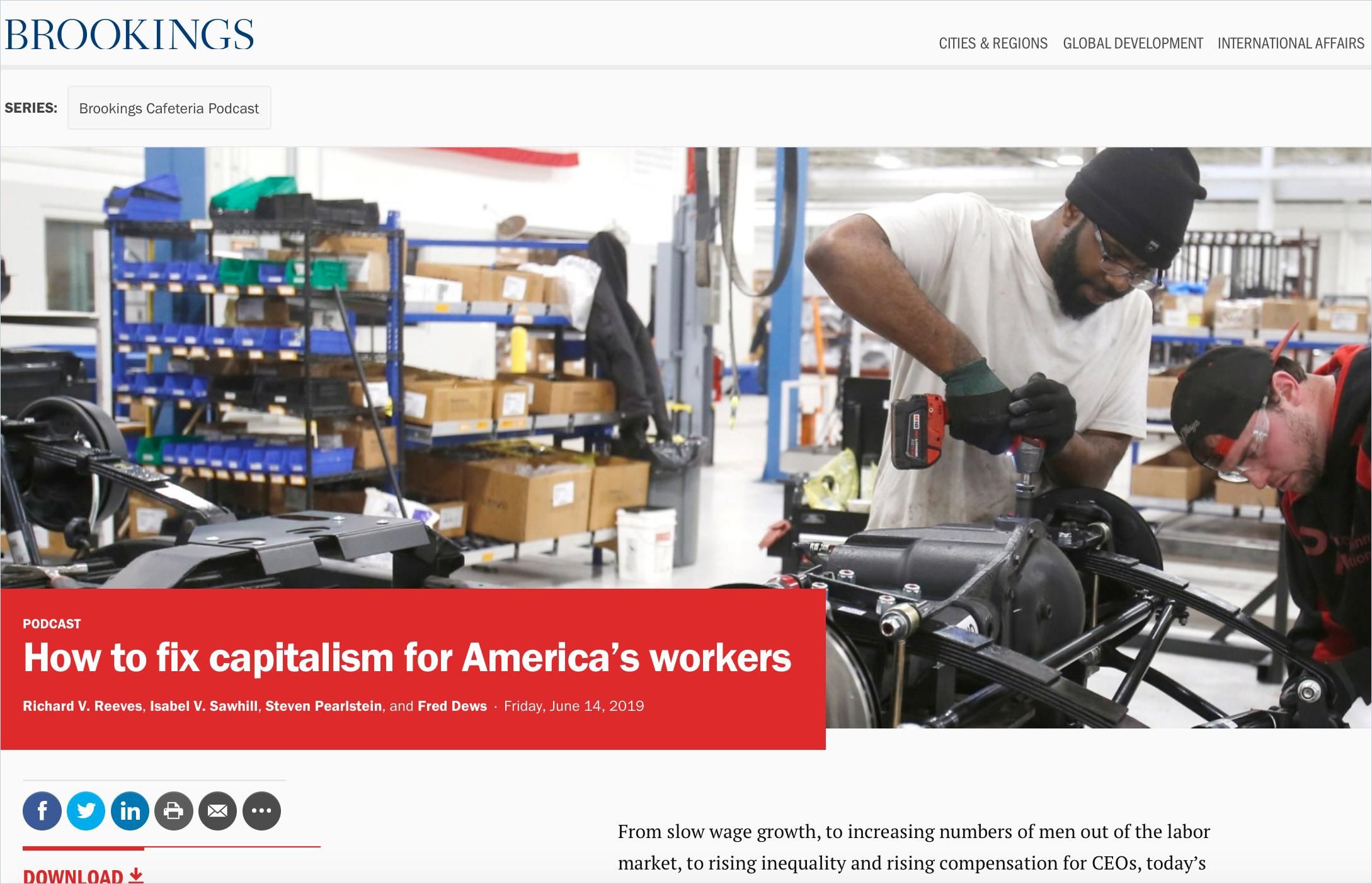 Image of: How To Fix Capitalism for America’s Workers