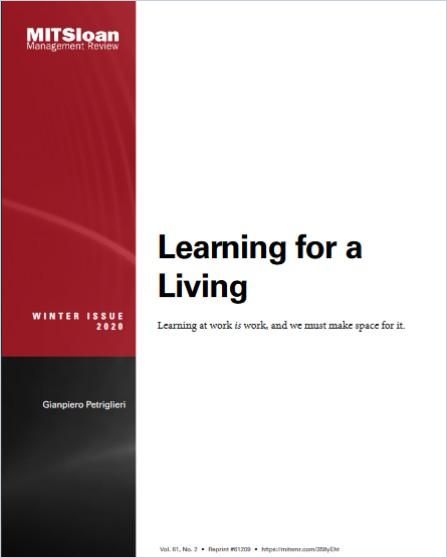 Image of: Learning for a Living