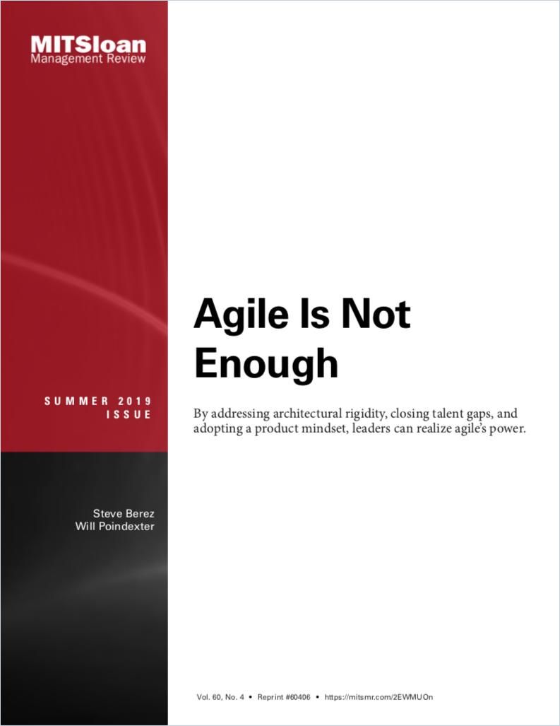 Image of: Agile Is Not Enough