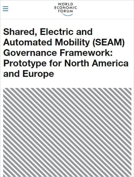 Image of: Shared, Electric and Automated Mobility (SEAM) Governance Framework