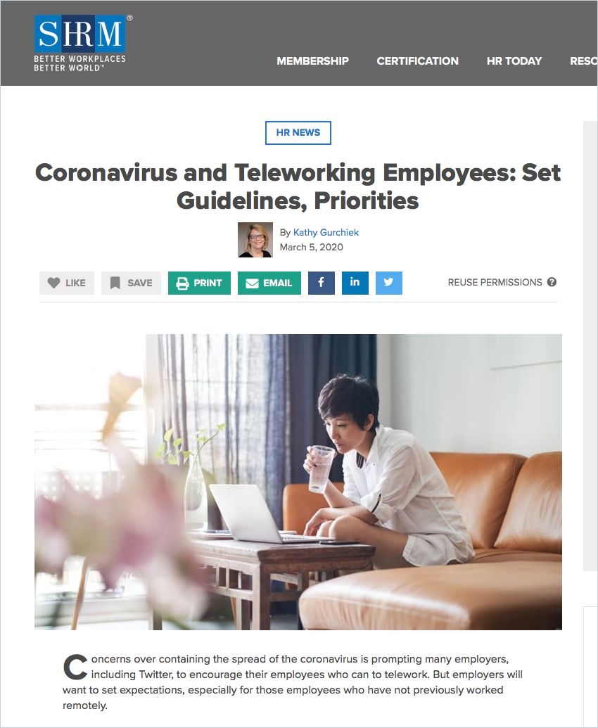 Image of: Coronavirus and Teleworking Employees: Set Guidelines, Priorities