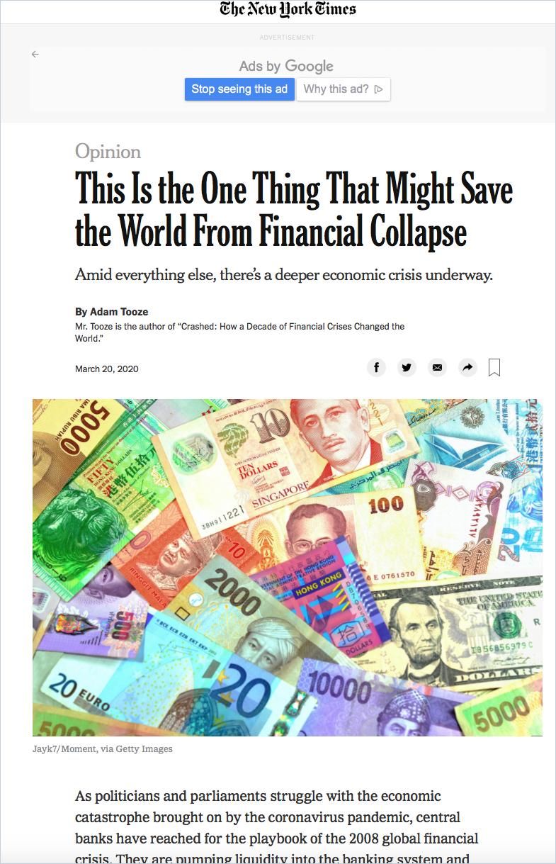 Image of: This Is the One Thing That Might Save the World From Financial Collapse
