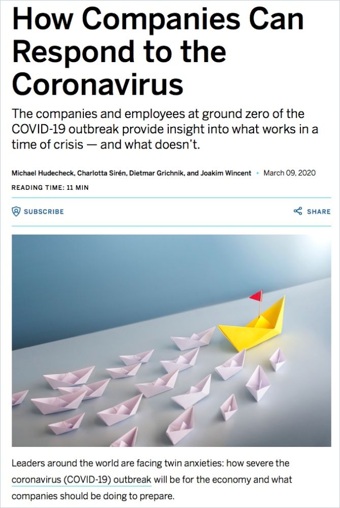 Image of: Wie Unternehmen auf die Coronavirus-Krise reagieren können