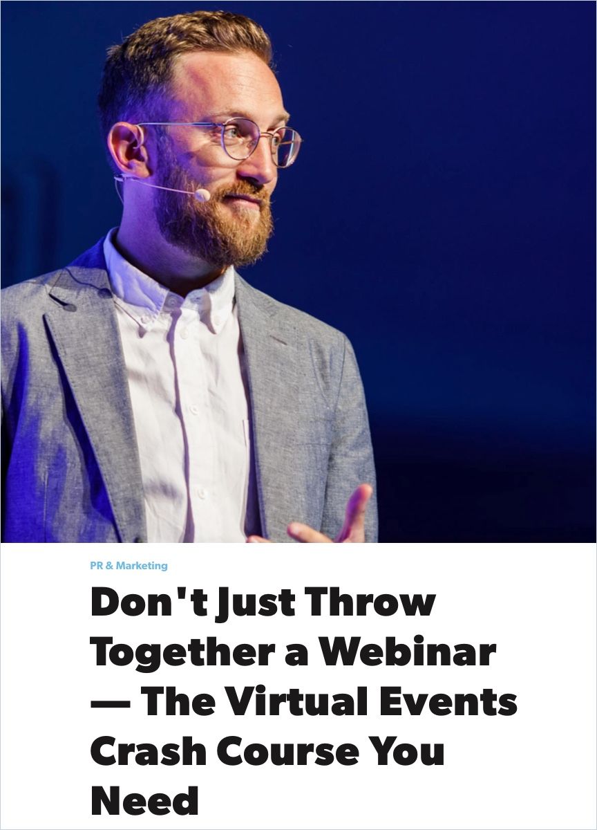 Image of: Don’t Just Throw Together a Webinar