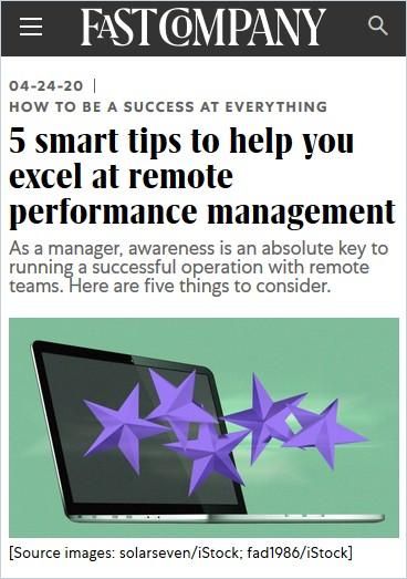 Image of: 5 smart tips to help you excel at remote performance management