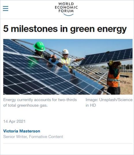 Image of: 5 Milestones in Green Energy