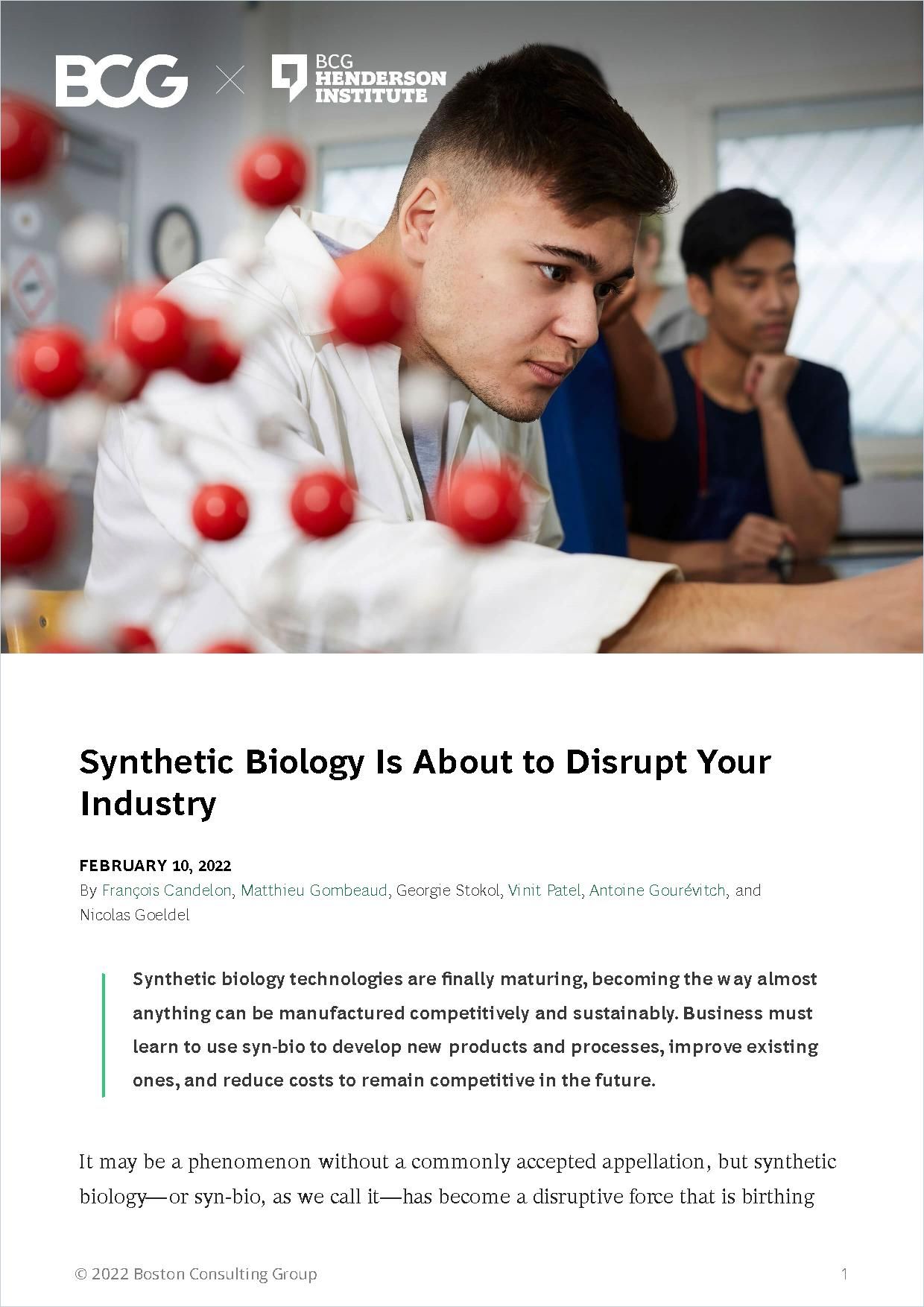 Image of: Synthetic Biology Is About to Disrupt Your Industry