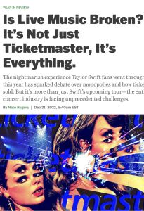 Is Live Music Broken: It's Not Just Ticketmaster; It's Everything.