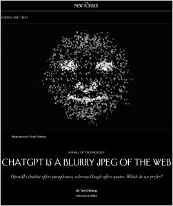 ChatGPT Is a Blurry JPEG of the Web(Versión en inglés ...