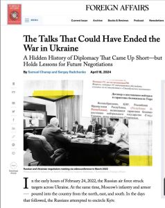 The Talks That Could Have Ended the War in Ukraine