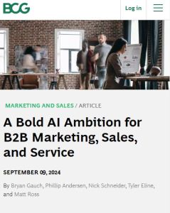 A Bold AI Ambition for B2B Marketing, Sales, and Service