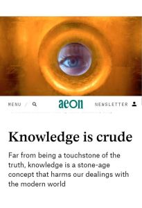 Knowledge Is Crude