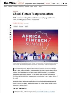 La huella de la tecnología financiera (fintech) de China en África