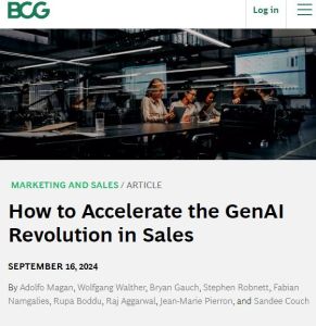 How to Accelerate the GenAI Revolution in Sales